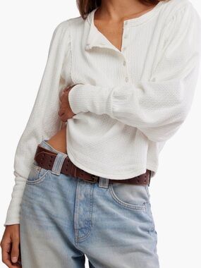 Free People Quinn Ribbed Henley